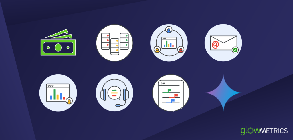 Icons illustrating the Key Benefits of Looker Studio Pro